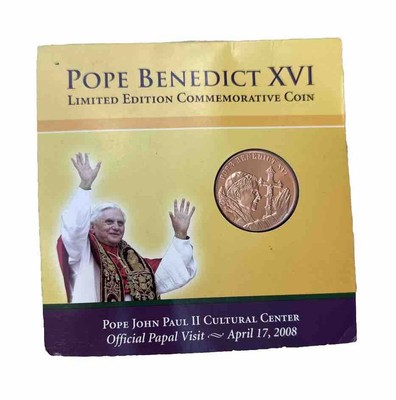 Pope Benedict XVI Limited Edition Commemorative Coin Official Papal Visit 2008