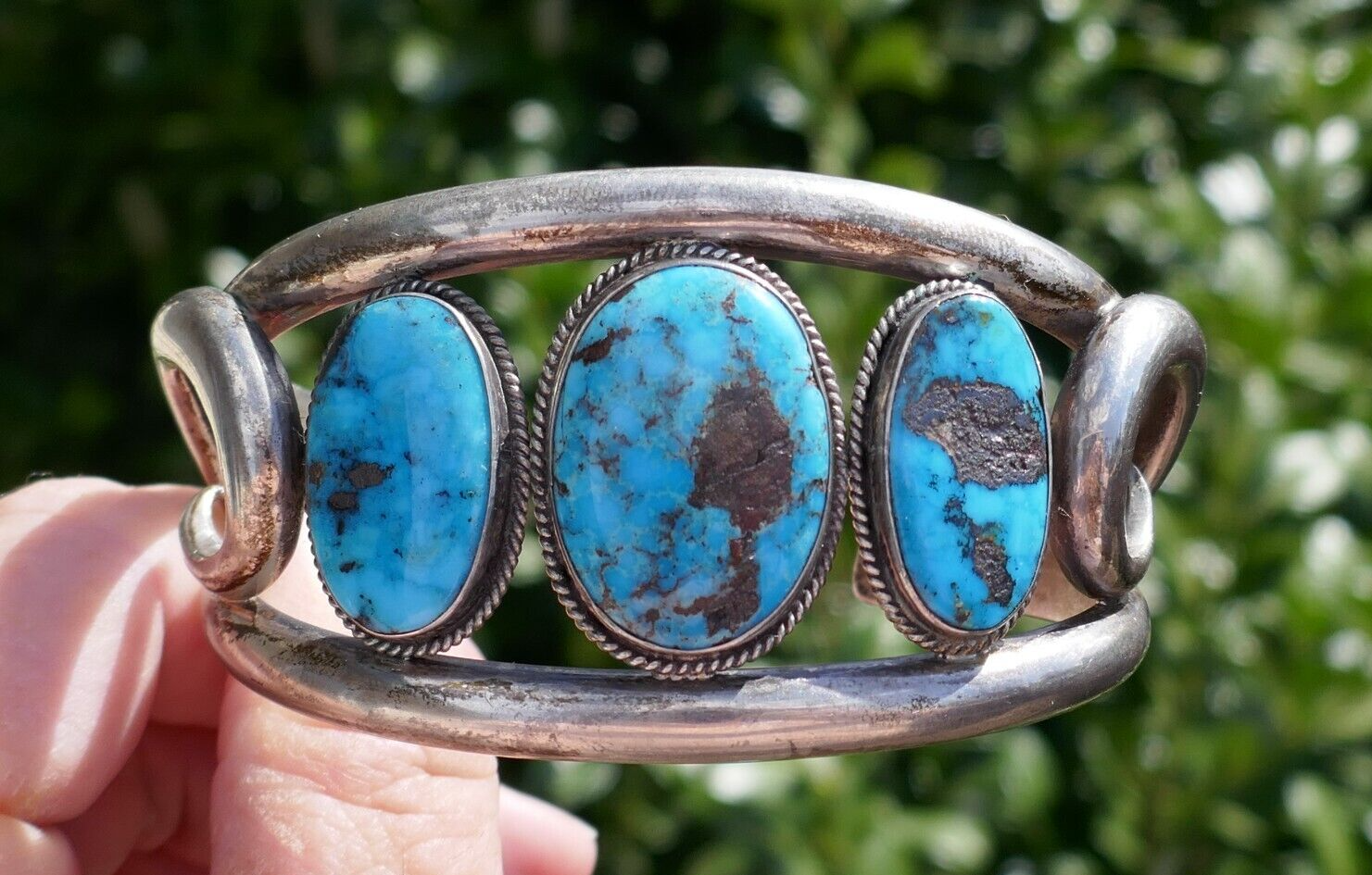 アクセサリー Edison Sandy Smith* Turquoise Bangle Vintage Navajo Edison & Sandy Smith Sterling & Turquoise