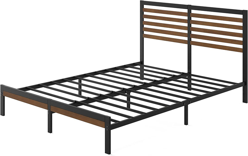 Zinus Kai Bamboo and Metal Platform Bed Frame with Headboard / No Box Spring Nee