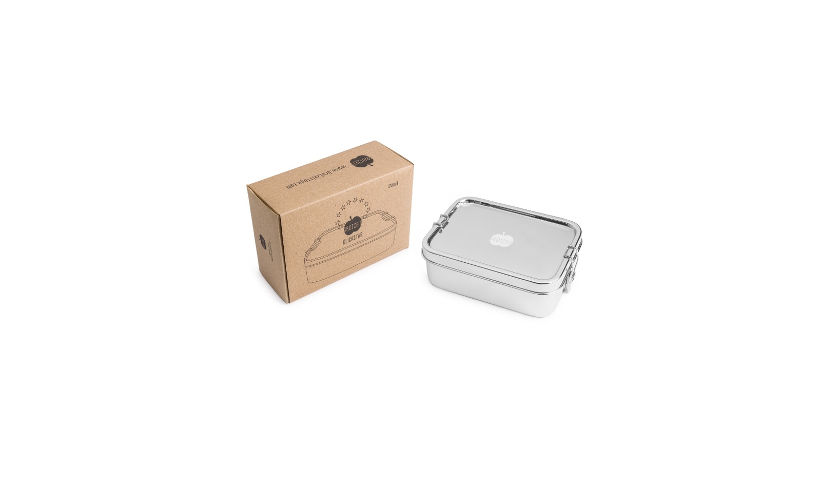 Lunchboxen 3in1 Three-in-One Portapranzo Portamerenda IN Acciaio Supporto