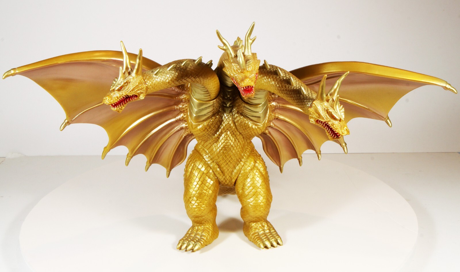 GIANT 1998 BANDAI KAIJU SOFUBI GODZILLA, GRAND KING GHIDORAH