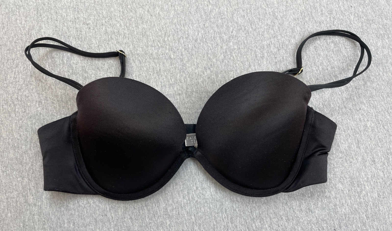 Victorias Secret Bra Women 34B Black Stretch Underwired Convertible Straps Lined