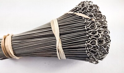 55 LOOPED WIRE SHAFTS 7'' / .028 STAINLESS STEEL - Make Your Own Spinners