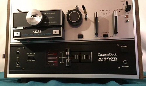 AKAI Cross Field X200D Custom Reel to Reel Powers Up But Selling As Is For Parts