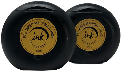 Pack of 2 Pre-Inked Mapping String Tattoo Eyebrow Marker Microblading 50' (15 M)