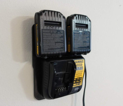 DeWalt DCB107 Charger Wall Mount Compact Battery Station - Organize Your Tools