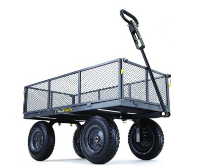 Gorilla Carts 6-cu ft Steel Yard Cart Garden Wagon Heavy Duty Lawn Trailer w lb