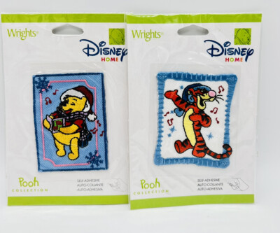 Lot 2 Disney Winnie The Pooh Tigger Wrights Embroidered Applique Patches New