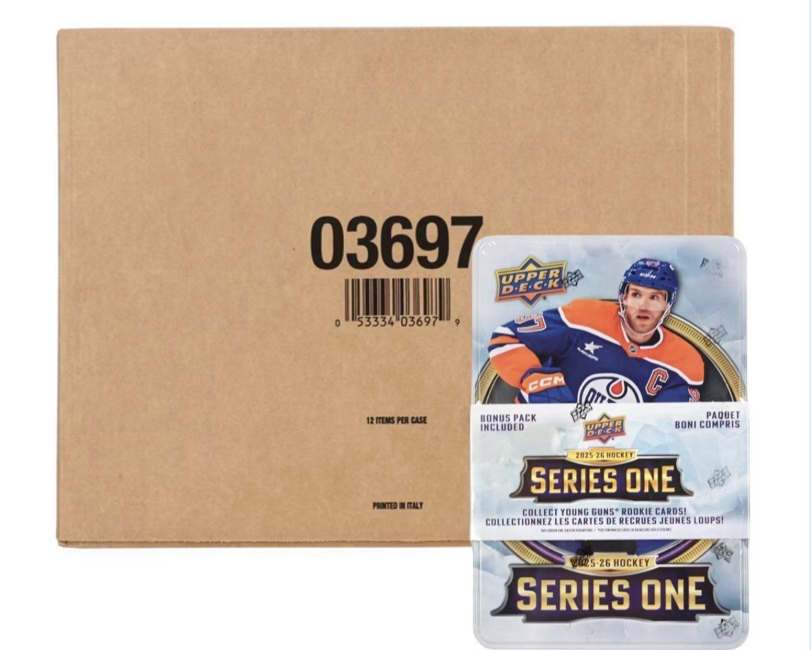 2025-26 Upper Deck Series 1 Hockey NHL Factory Sealed 12 Tin Case #2