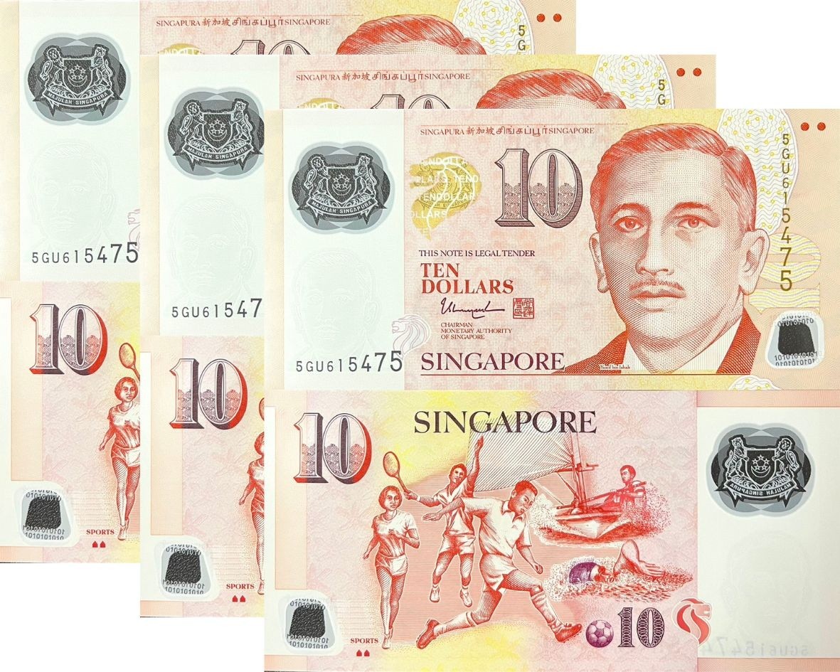 Singapore 10 Dollars ND 2016 2 Solid Houses P 48 j Polymer UNC LOT 3 PCS