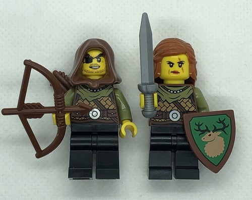 2 X NEW LEGO Forestmen Minifigures Figs Castle Shield Bow