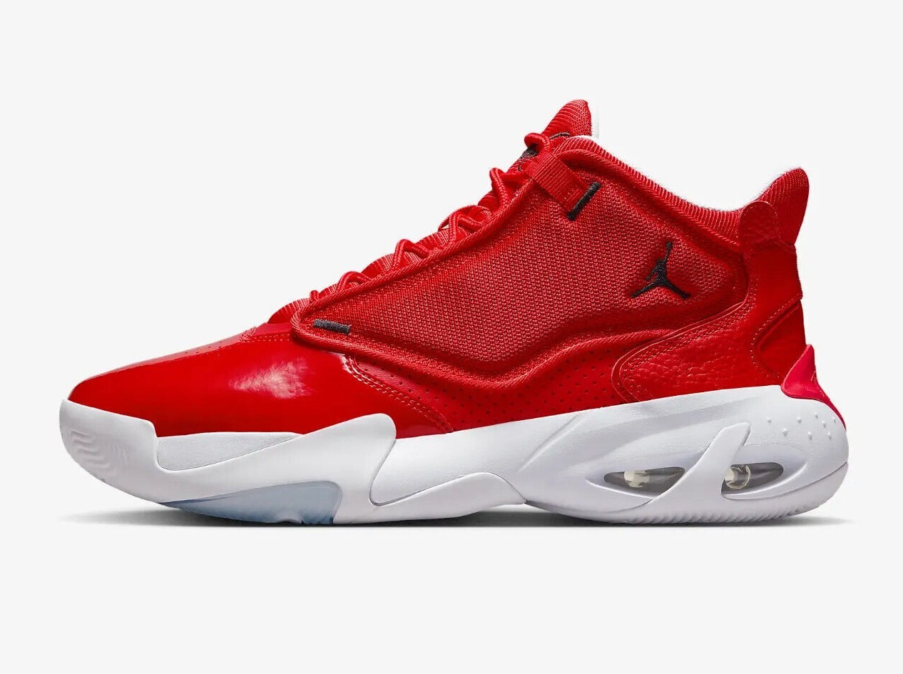 

Баскетбольные кроссовки Nike Air Jordan Max Aura 4 красные, белые, черные DN3687-601 мужские, Красный, Air Jordan Max Aura