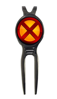 Xmen X-Men Logo Marvel Golf Ball Marker + Black Gunmetal Divot Tool