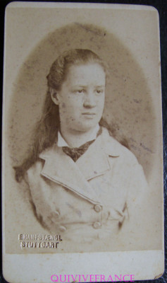 PCV684 - Photo CDV Young Girl By Hanfstaengl Photographer of / The King Prussia