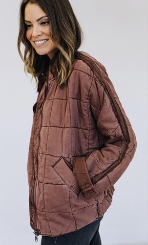 

Стеганая куртка «летучая мышь» из терракотового лиоцелла Free People, Оранжевый