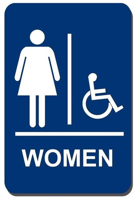 UPC 762529017258 product image for Lynch Sign 6 In. X 9 In. Women Accessible Braille For Latch Side Of Door Sign | upcitemdb.com