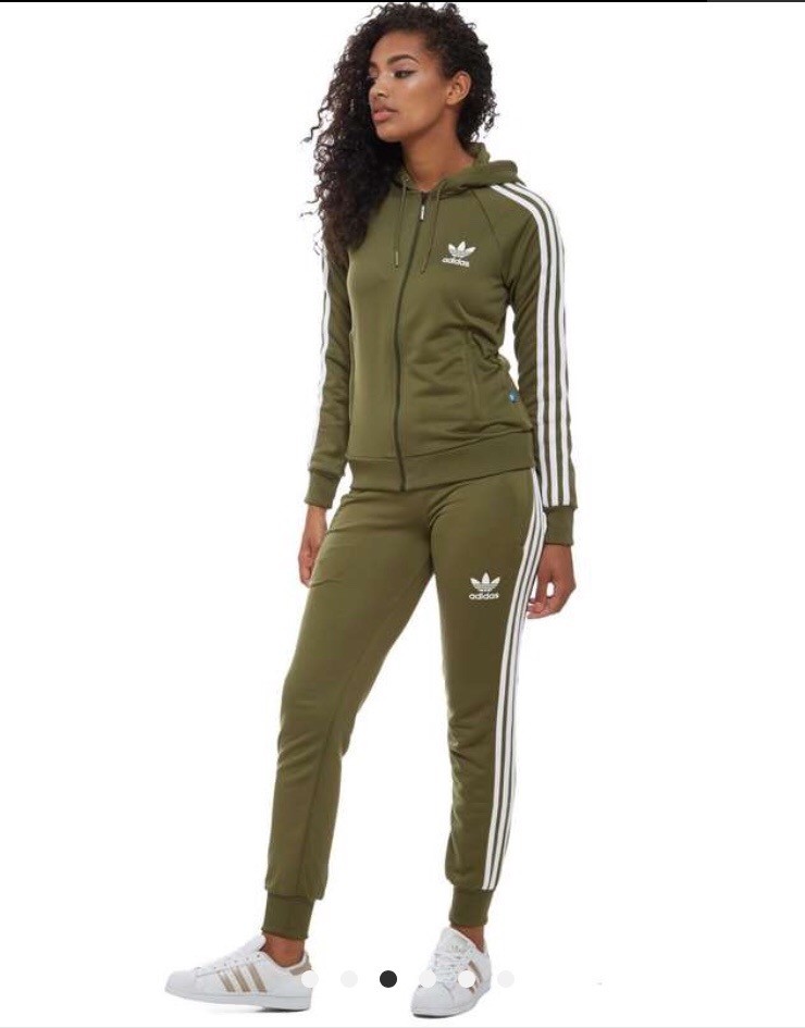 green velvet adidas tracksuit