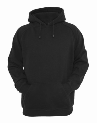 Men's Plain Black Sweatshirt Heavyweight Pullover Hoodies Fleece Cotton Hoodie