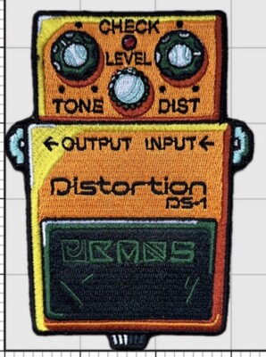 BOSS Distortion DS-1 guitar pedal embroidered patch