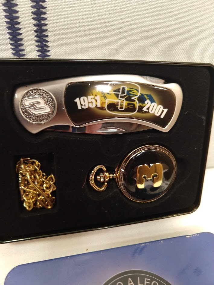 Dale Earnhardt Sr. and Jr. Knife and Watch Set in Case