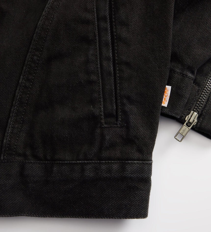 Pre-owned Levi's X Mclaren Racing Speed Trucker Jacket Size M In Black
