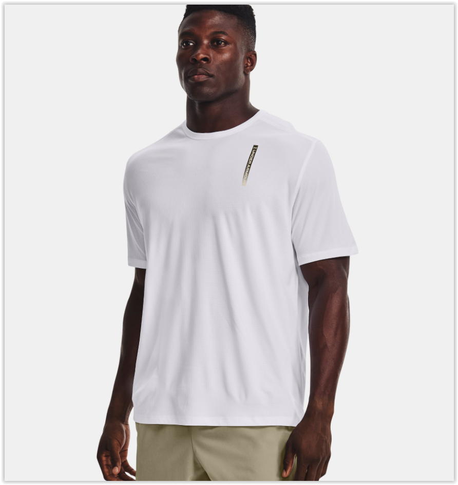 NWT Under Armour CoolSwitch Hidden Print WHITE Training T