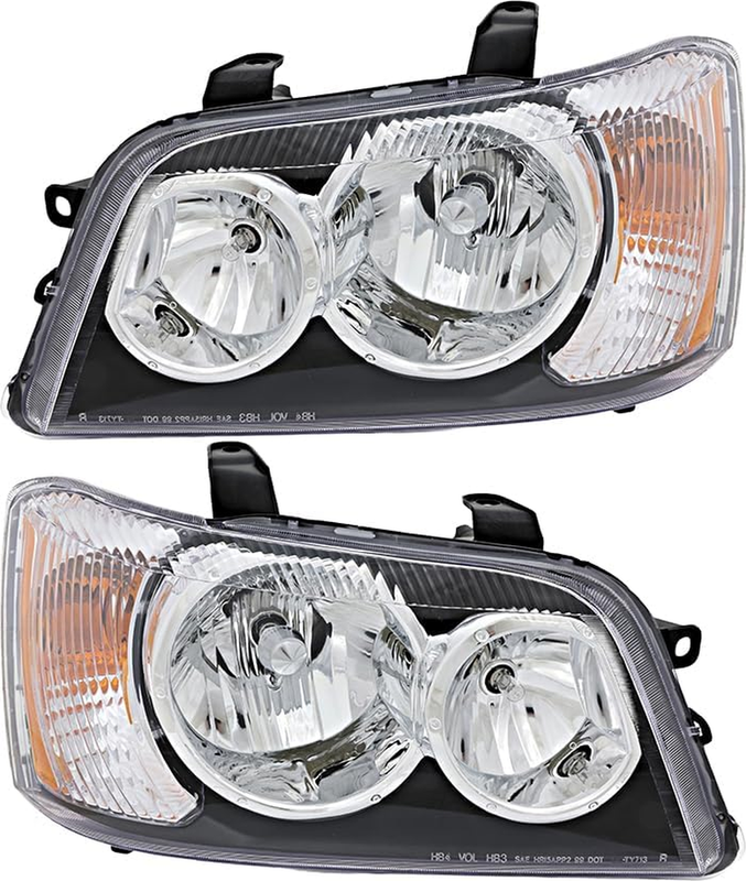 Driver and Passenger Side Headlights for Toyota Highlander 2001 2002 2003