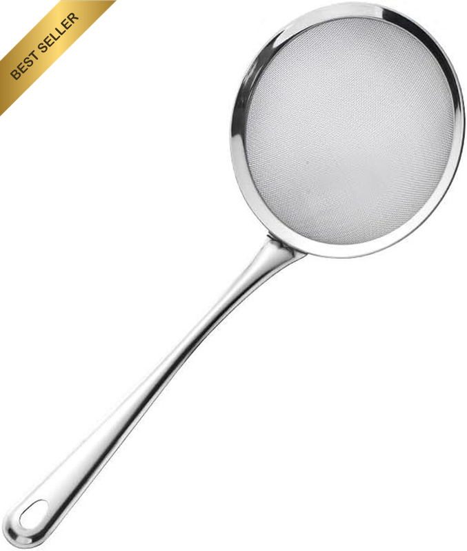 Large Extra Fine Mesh Strainer - Sieve Fine Mesh Stainless Steel - Ideal to Stra