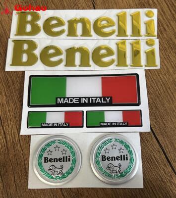 7pcs Set Gold Benelli Italy Emblem Badge Decal for TNT Tornado Leoncino BJ BN