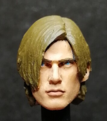 296 LEON S KENNEDY STARS RESIDENT EVIL HERO custom HEADCAST for ACTION FIGURE