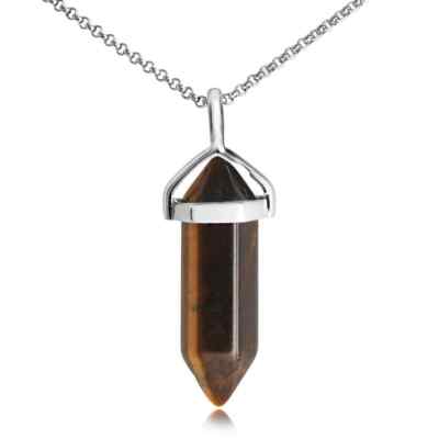 Tiger's Eye Genuine Gemstone Necklace by Philip Jones