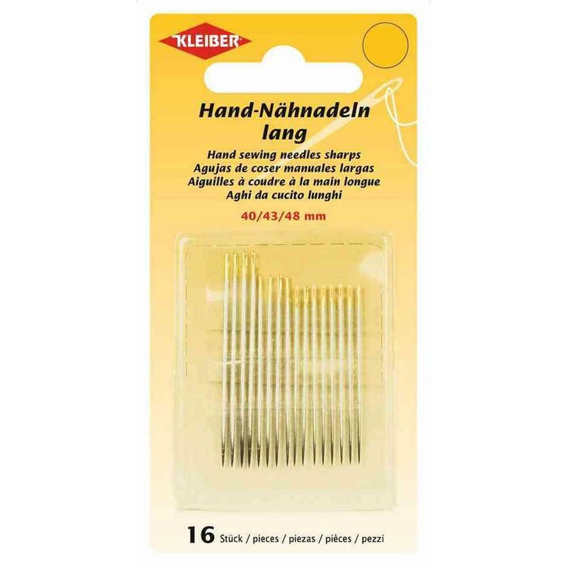 [Ref:69903] Kleiber Set De 16 Aiguilles Ã  Coudre Ã  La Main, 40, 43 Et 48 Mm