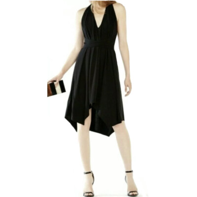 NWT BCBG Maxazria Dara Belted Jersey Dress Black Size S Retail $228