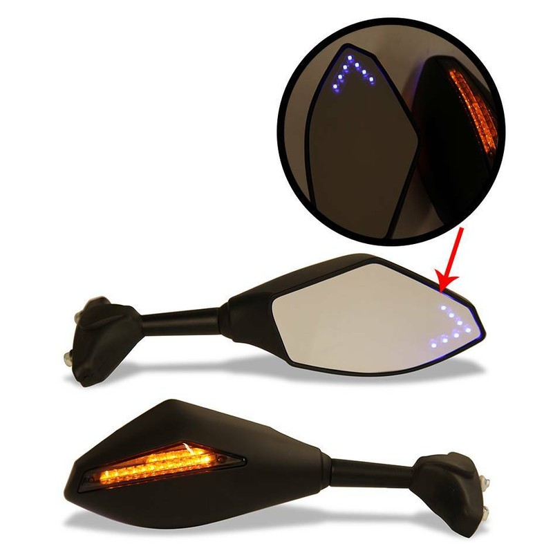 MOTORCYCLE LED TURN SIGNALS MIRRORS FOR SUZUKI GSX R 600 750 1000