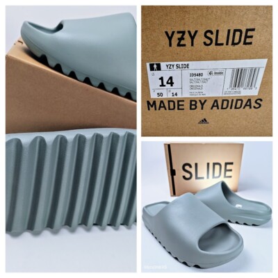 Yeezy Slides Salt Men's US 14 Fit's Like 13 Green Adidas Streetwear Yzy Sandals