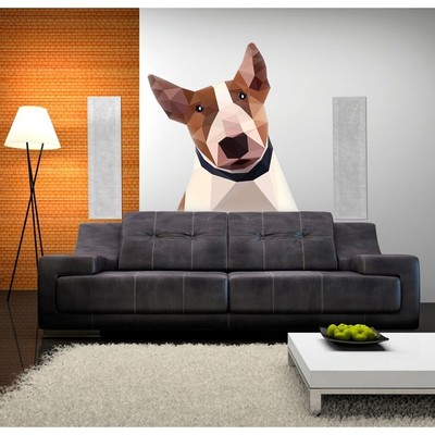 Bull Terrier Dog Polygonal Wall decal, Bull Terrier Polygon