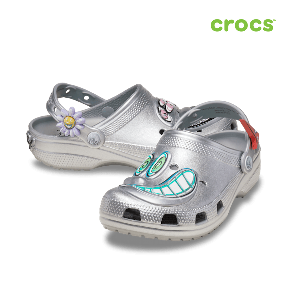 Kenny Scharf x Crocs ☆ Classic Clog Sandal★Silver NEW CROCS KENNY SCHARF CLASSIC CLOG 209487 SILVER UNISEX | eBay