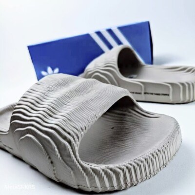 Adidas Adilette 22 Slide Mens US 13 Brown Sand Foam Comfort Sandals Street Heat