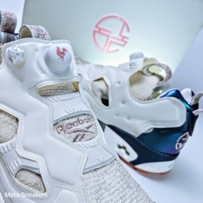 US 13 Reebok Mens Chalk White Blue Gum Retro Instapump Fury Limited BD2026 NIB
