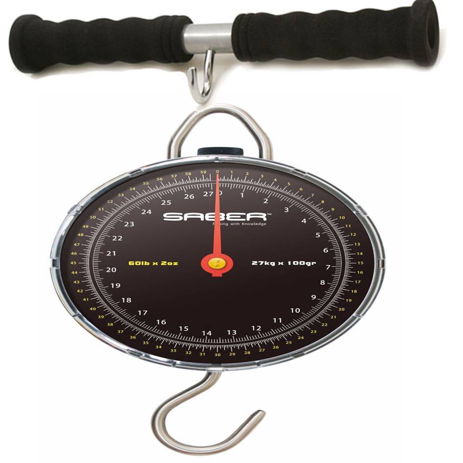 SABER 27kg 60lb Specimen Scales Carp Sea Coarse Fishing Weighing
