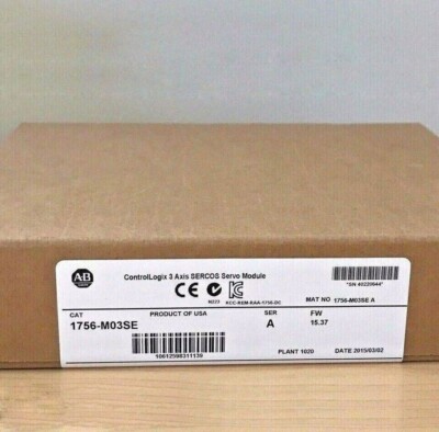 New Factory Sealed AB 1756-M03SE /A ControlLogix 3 Axis SERCOS Interface Module