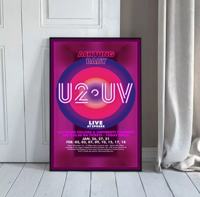 U2UV Achtung Baby Live At Sphere Tour 2024 Poster