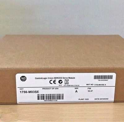 New Factory Sealed AB 1756-M03SE /A ControlLogix 3 Axis SERCOS Interface Module