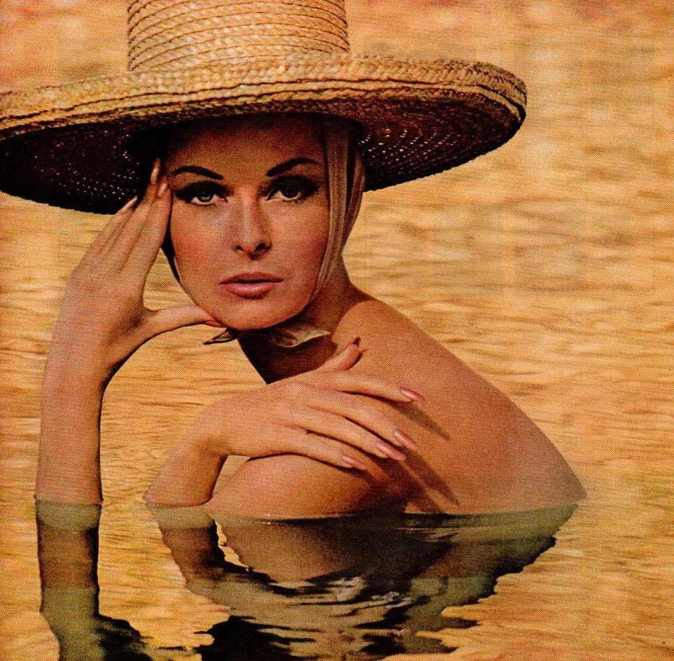 Vintage Beauty Fashion ad Revlon 1964 New Fingertip Tans nail polish pretty lady