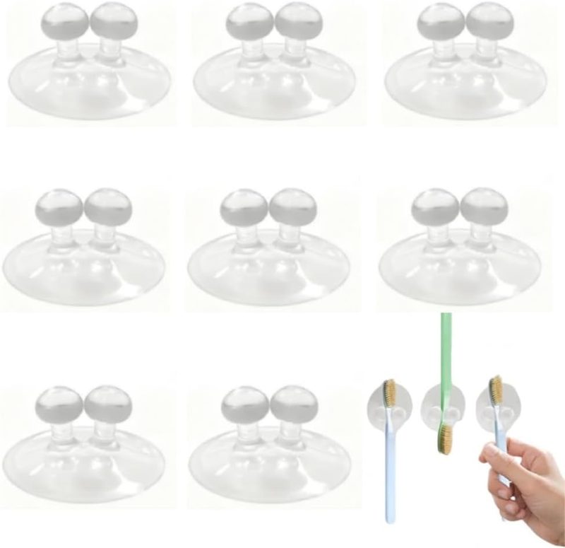 Suction Cup Toothbrush Holder for Mirror, 8 PCS Electric Toothbrush Hanger Wall