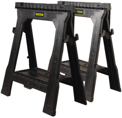 Stanley 31 in Folding Sawhorse (2 Pack) Portable Sturdy Saw 