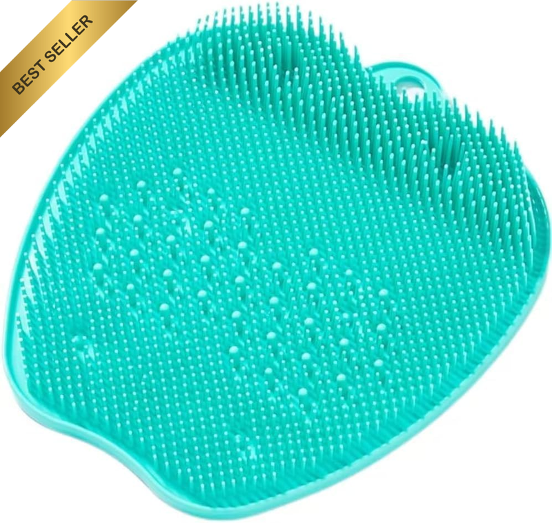 Shower Foot Scrubber Mat with Non-Slip Suction Cups- Cleans, Smooths, Exfoliates