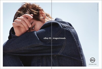 AG JEANS 2-Page PRINT AD Fall 2018 LERA ABOVA woman beautiful eyes pixie haircut