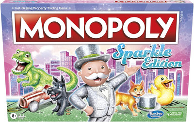 Gaming  Sparkle Edition Board Game, Family Games, with Glittery Tokens, Pearlesc