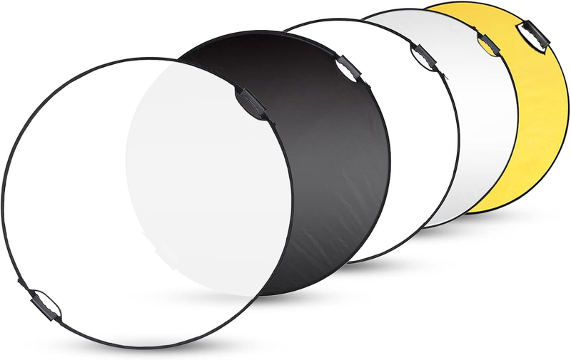 Collapsible 5-In-1 110Cm round Reflector for Photography Photo Studio Lighting &